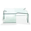Stolik szklany AXENTA transparentny - szkło 12 mm.