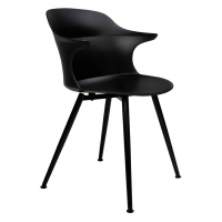 Krzesło BRAZO czarne - polipropylen, metal