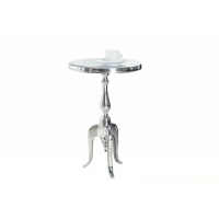 INVICTA stolik JARDIN 55cm srebrny - aluminium