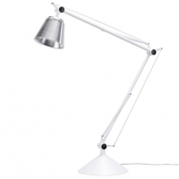 Lampa biurkowa RAYON ARM TABLE biała - LED, klosz z akrylu