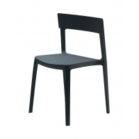 Krzesło FRITZ czarne - polipropylen
