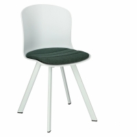 Krzesło Story 20 białe PP, zielone siedzisko
