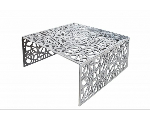 INVICTA stolik kawowy ABSTRACT 60cm  - srebrny, aluminium