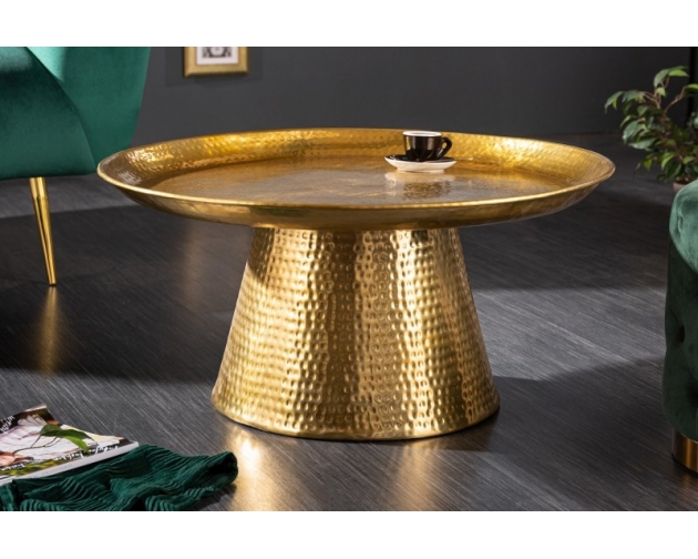 INVICTA stolik kawowy ORIENT 65cm złoty - metal, aluminum