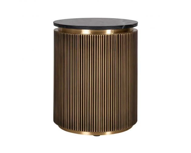 RICHMOND stolik IRONVILLE 50 cm - marmur, metal, MDF, sklejka brzozowa