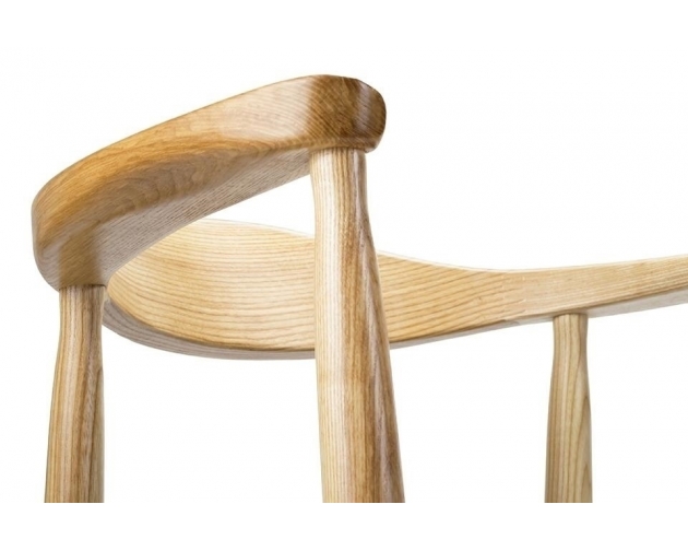 Krzesło KENNEDY naturalne - drewno jesion, ekoskóra