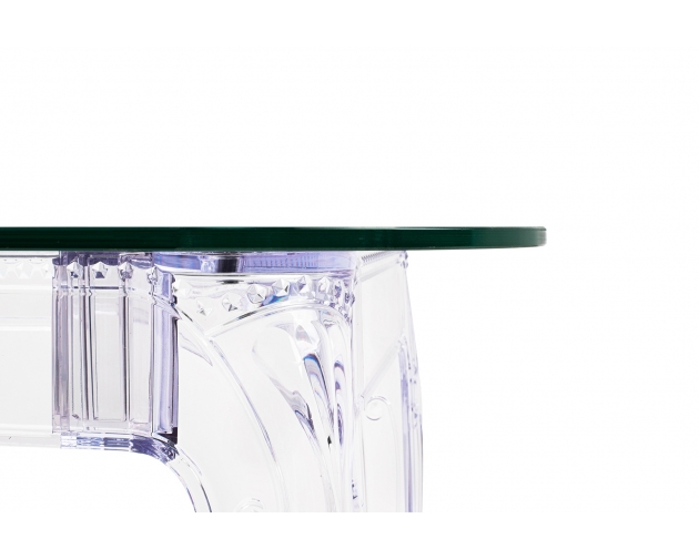 Stół KING 160 transparentny - poliwęglan, szkło hartowane