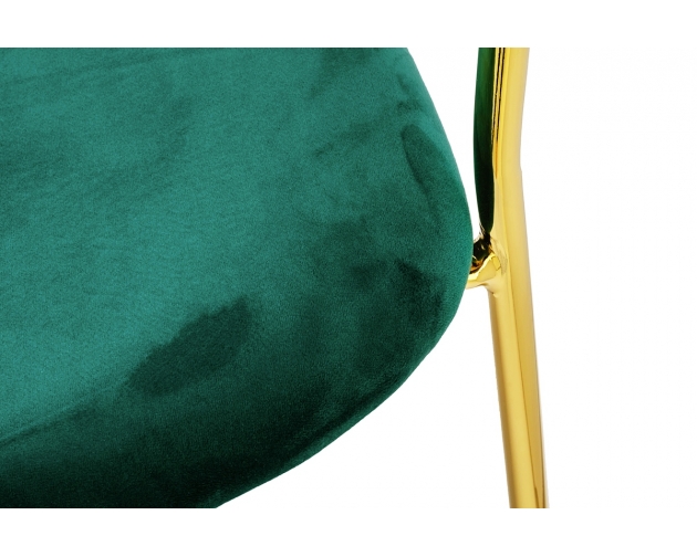 Hoker MARGO 65 ciemny zielony - welur, podstawa złota