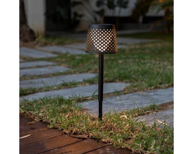 NEW GARDEN lampa ogrodowa GRETA SOLAR NEGRO 5in1 czarna - LED