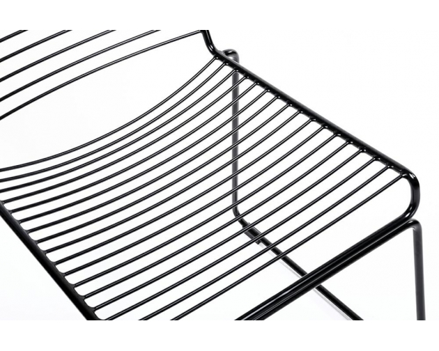 Krzesło ROD SOFT czarne - czarna poduszka, metal
