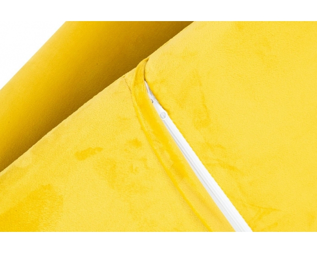Fotel EMMA VELVET żółty welur - podstawa metal czarna