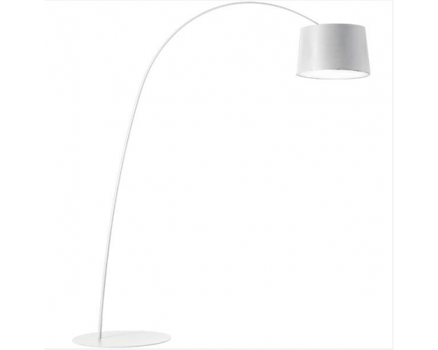 Lampa podłogowa CLEO biała - włókno węglowe, metal