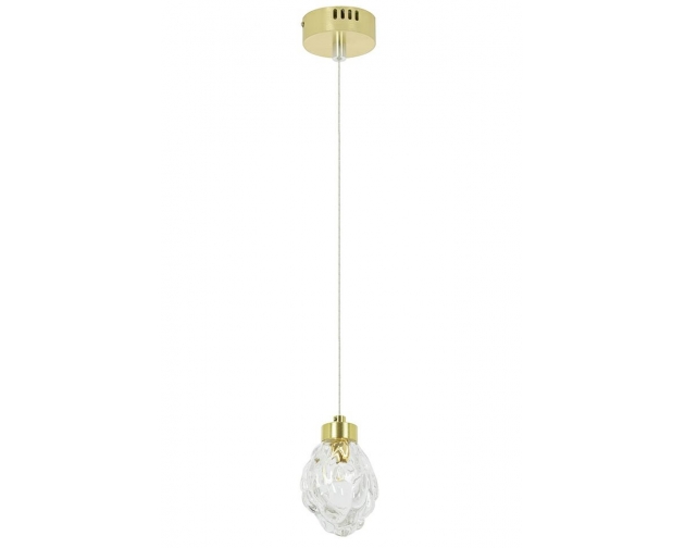 Lampa wisząca FLASH złota - LED, szkło
