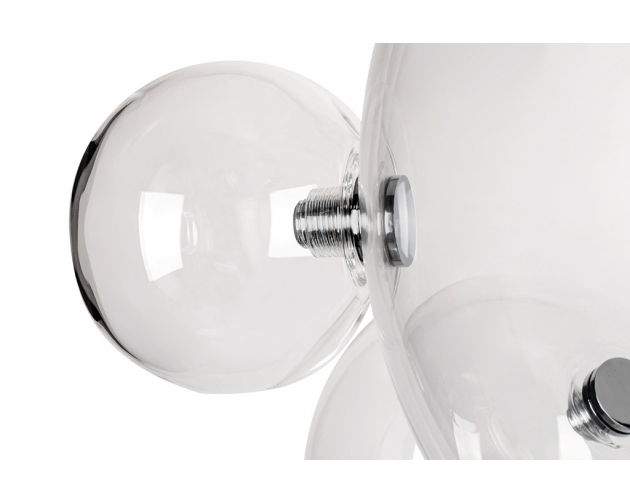 Lampa wisząca CAPRI 4 chrom - 60 LED, aluminium, szkło
