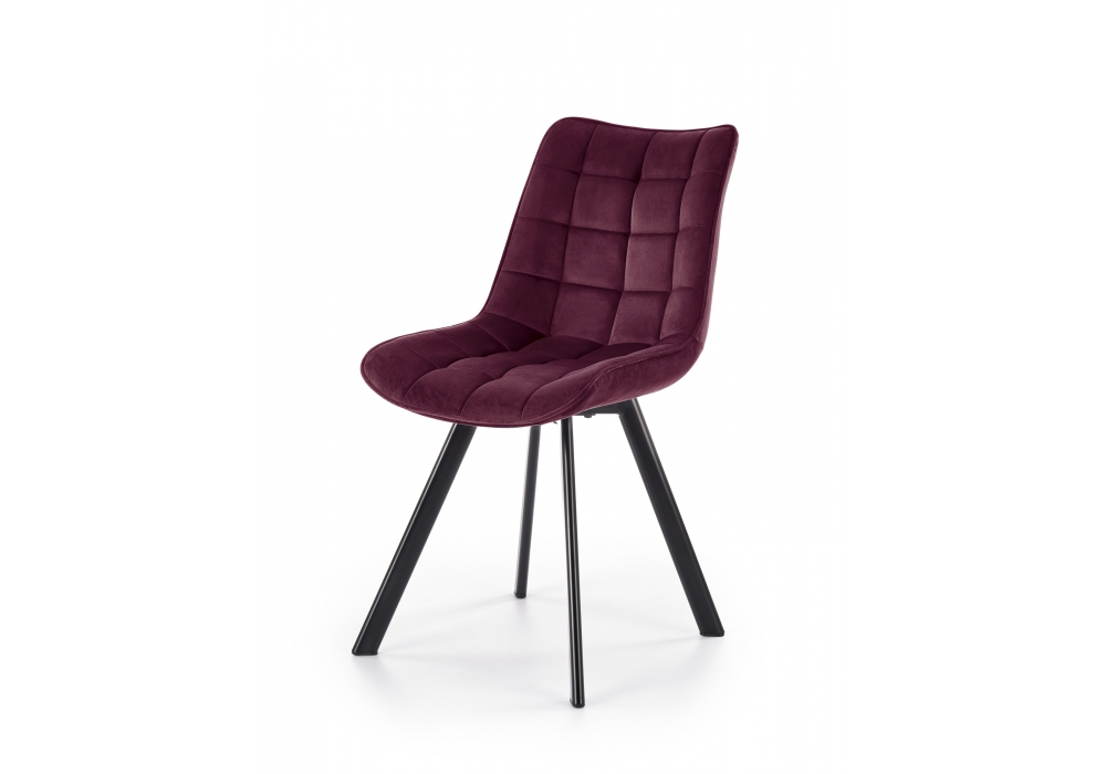 Krzesło K332 bordowe velvet nogi czarne