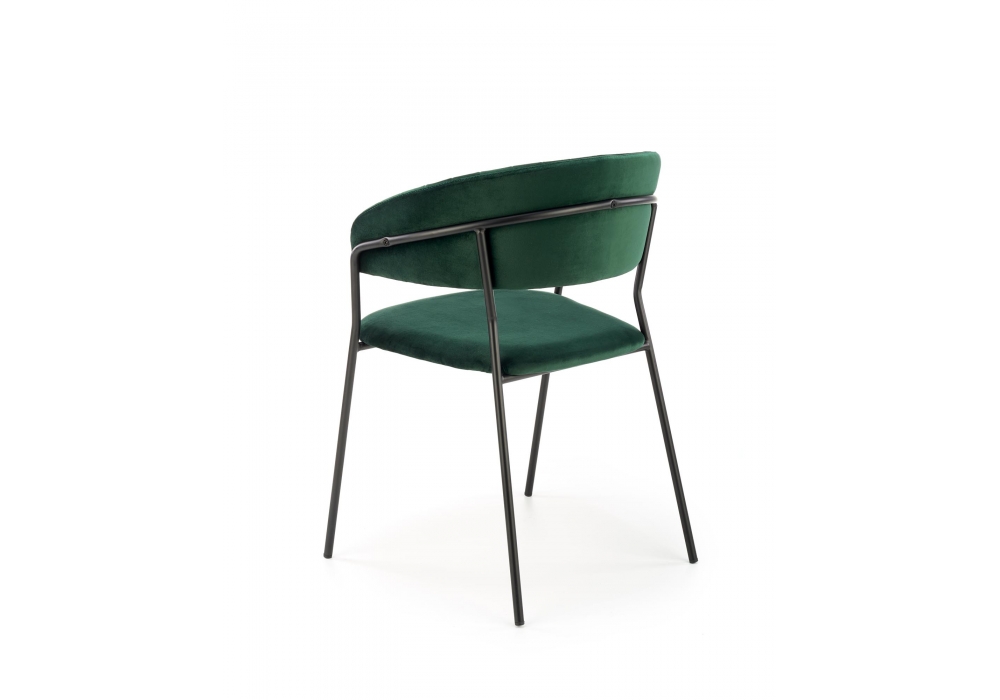 K426 krzesło welurowe ciemnozielone