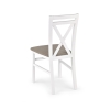 DARIUSZ krzesło białe tapicerowane - tkanina Inari 23