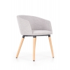 K266 krzesło tapicerowane jasnoszara tkanina