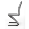 K442 krzesło szare welurowe, płoza