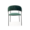 K426 krzesło welurowe ciemnozielone