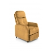 FELIPE 2 fotel rozkładany żółty velvet musztardowy