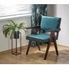 MEMORY krzesło c.zielony velvet MONOLITH 37 / drewno heban