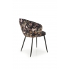 K506 krzesło velvet czarne w kwiaty
