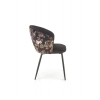 K506 krzesło velvet czarne w kwiaty