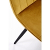 K521 krzesło velvet musztardowe