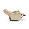 SEMIR beżowy velvet fotel z funkcja elektrycznego rozkładania / gniazdo USB