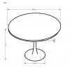OLMO stół okrągły orzech / czarny 90 cm