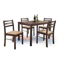 NEW STARTER zestaw stół + 4 krzesła espresso