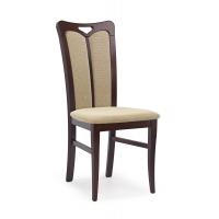 HUBERT2 krzesło ciemny orzech - tapicerka Torent Beige