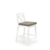 Hoker, krzesło barowe BORYS białe - tapicerka Inari 23