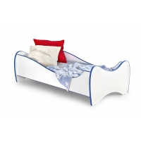 DUO łóżko dziecięce biało - niebieskie
