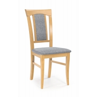 KONRAD krzesło dąb miodowy - tapicerka szara Inari 91
