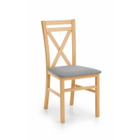 DARIUSZ krzesło tapicerowane dąb miodowy - tkanina Inari 91