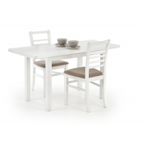 DINNER Stół rozkładany biały 120-158 cm