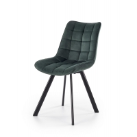 Krzesło K332 ciemna zieleń velvet nogi czarne