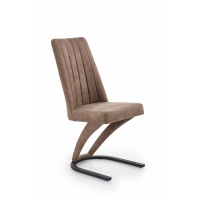 Krzesło K338 brązowa eko skóra - płoza