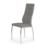K353 krzesło pikowane szare, chrom