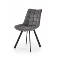 Krzesło K332 szare, polpiel velvet nogi czarne
