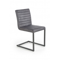 K376 krzesło eco-skóra ciemny popiel / czarny
