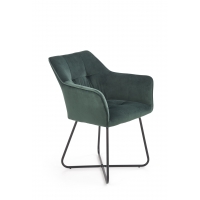 K377 krzesło ciemny zielony velvet