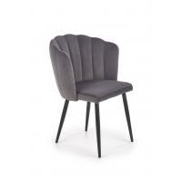 K386 krzesło welurowe szare