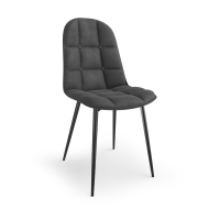 K417 krzesło pikowane szare velvet
