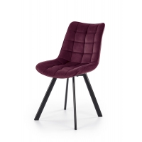 Krzesło K332 bordowe velvet nogi czarne