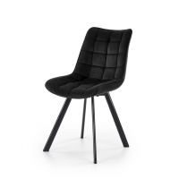 Krzesło K332 czarne velvet nogi czarne