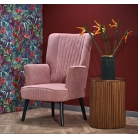 DELGADO fotel wypoczynkowy różowy velvet