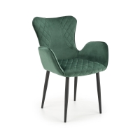 K427 krzesło welurowe zielone butelkowe